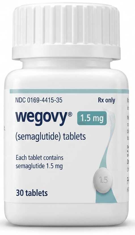 Wegovy Tablets bottle.