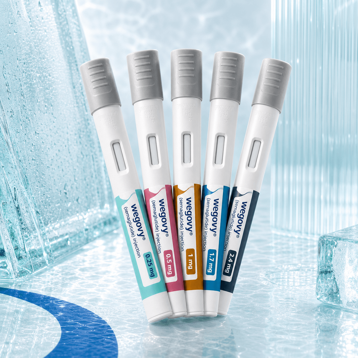 Wegovy Pen semaglutide product image on a Rebody Health editorial background