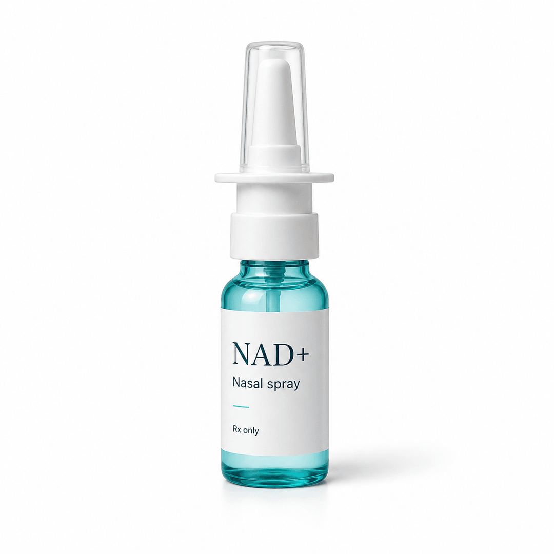 NAD+ nasal spray bottle.